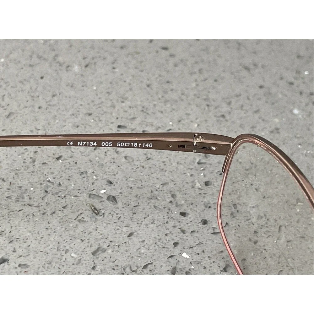 NAUTICA N 7134 005 DARK BROWN 50-18-140 FLEX HINGES Frames ONLY Half Rim Bronze